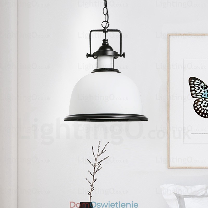 1 lampa wisząca Country Rustic z kloszem szklanym