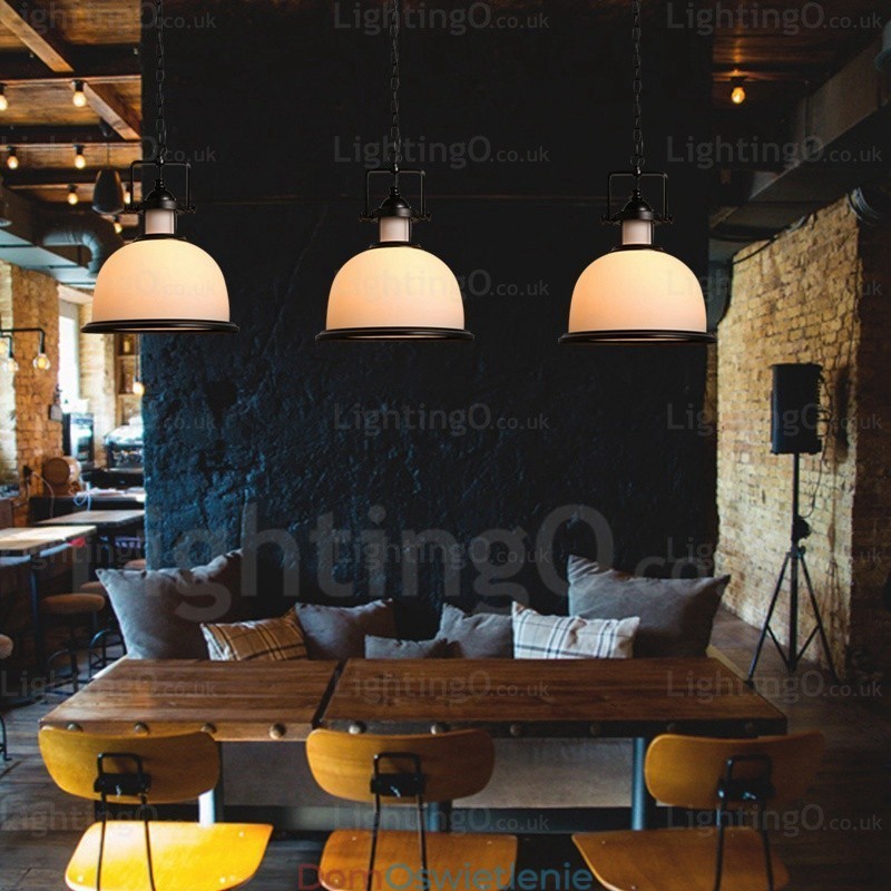 1 lampa wisząca Country Rustic z kloszem szklanym