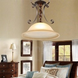 1 lampa wisząca Country Rustic z kloszem szklanym
