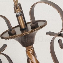 1 lampa wisząca Country Rustic z kloszem szklanym