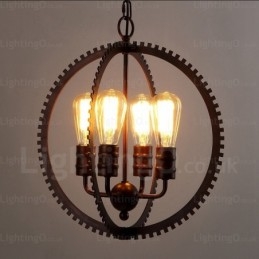 4-punktowa lampa wisząca w stylu vintage retro