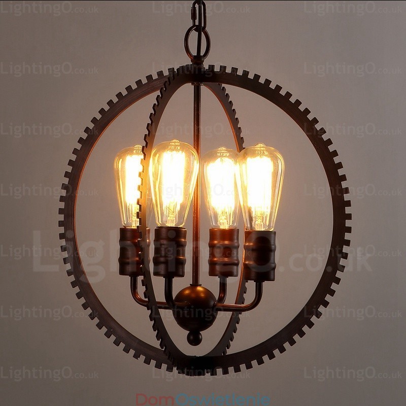 4-punktowa lampa wisząca w stylu vintage retro