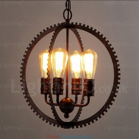 4-punktowa lampa wisząca w stylu vintage retro 4-punktowa lampa wisząca w stylu vintage retro
