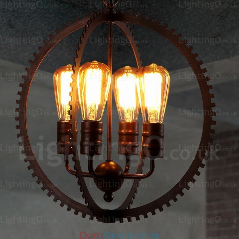 4-punktowa lampa wisząca w stylu vintage retro