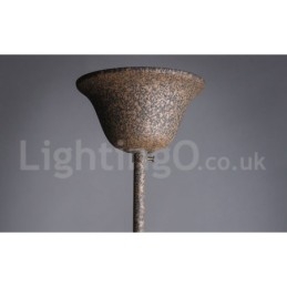 6 Światło Średnica 60 CM Vintage Kryształ Malowanie Metalowy Żyrandol Zardzewiały Żelazny Kolor Wisząca Lampa