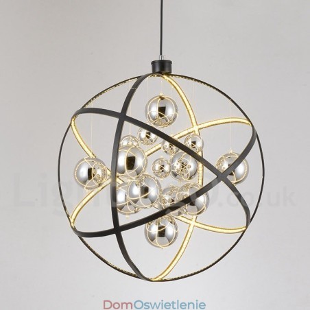 Średnica 50CM 80CM Żyrandol w kształcie kuli w stylu vintage, w kolorze rdzy, wisząca lampa Średnica 50CM 80CM Żyrandol w kształcie kuli w stylu vintage, w kolorze rdzy, wisząca lampa