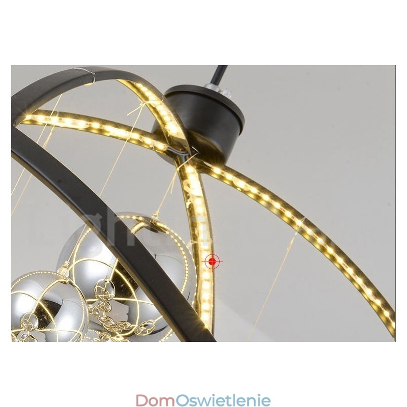 Średnica 50CM 80CM Żyrandol w kształcie kuli w stylu vintage, w kolorze rdzy, wisząca lampa