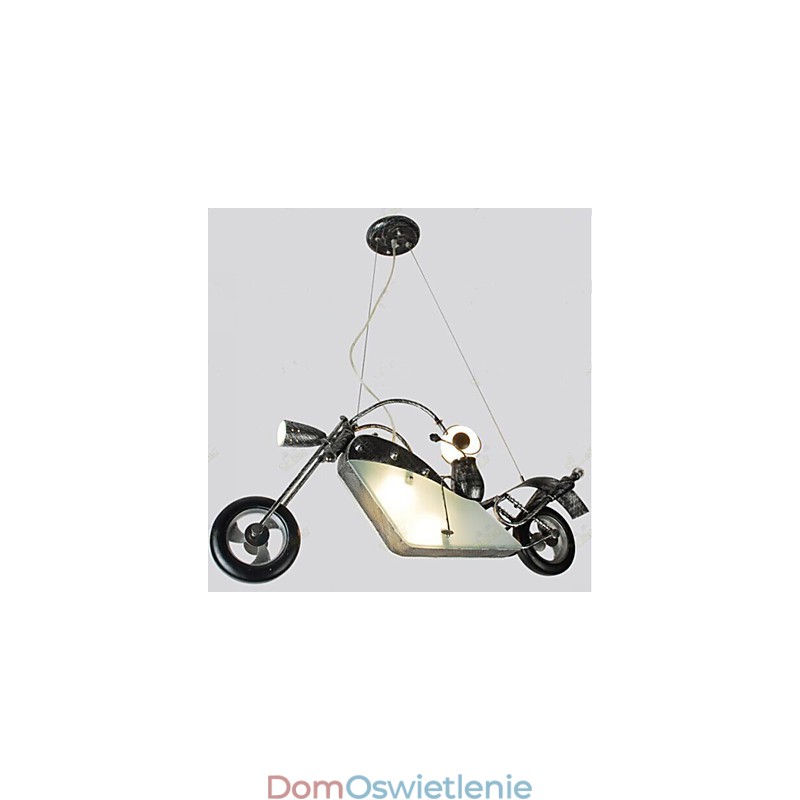 Nostalgiczne Dzieci Chłopiec Motocykl Żelazo Żyrandol oświetlenie lampy