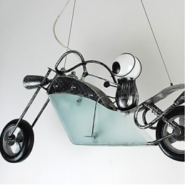 Nostalgiczne Dzieci Chłopiec Motocykl Żelazo Żyrandol oświetlenie lampy