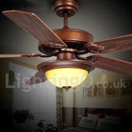 48" 52" Country Retro Rustic Lodge Vintage wentylator sufitowy