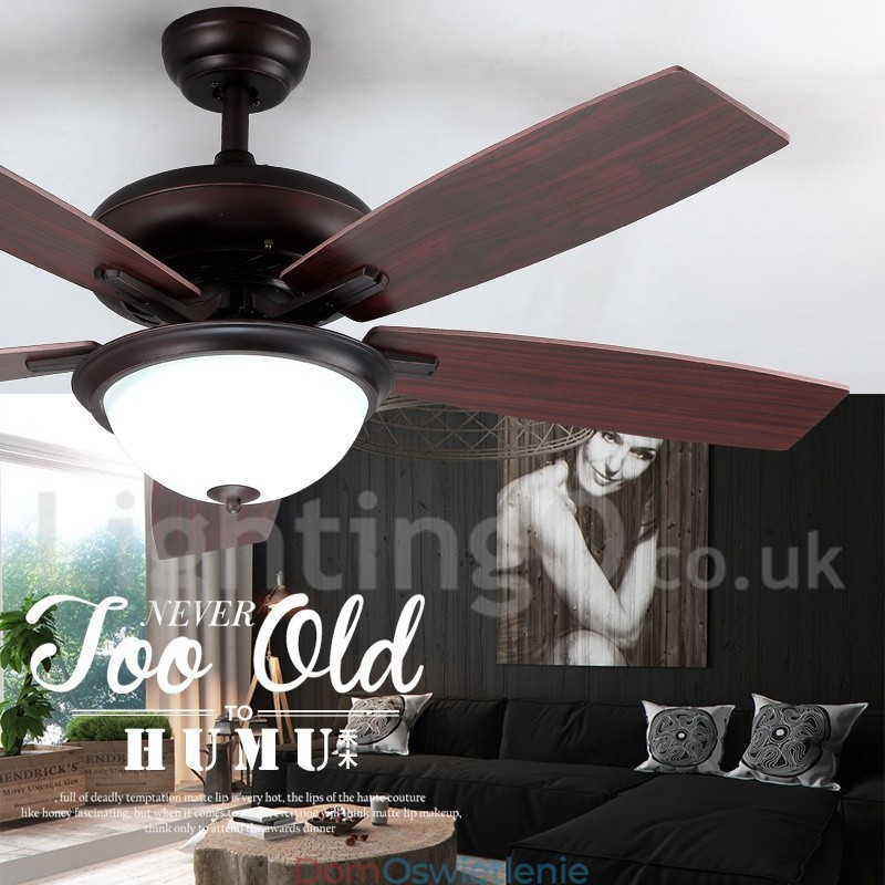 52" Country Retro Rustic Lodge Vintage wentylator sufitowy