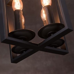 4 światła Vintage Minimalistyczne Żelazne Malowanie Wiszące Lampy