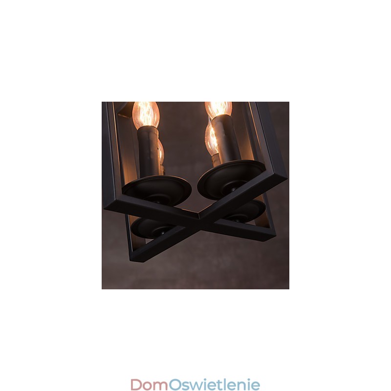 4 światła Vintage Minimalistyczne Żelazne Malowanie Wiszące Lampy