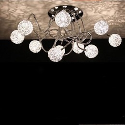 Prosta lampa sufitowa z żelaza Okrągła lampa z żelaza Kreatywna lampa z drutu aluminiowego