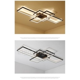 Nowoczesna współczesna aluminiowa lampa sufitowa do montażu na ścianie z pilotem do ściemniania do salonu, sypialni, może być również używana jako lampa ścienna