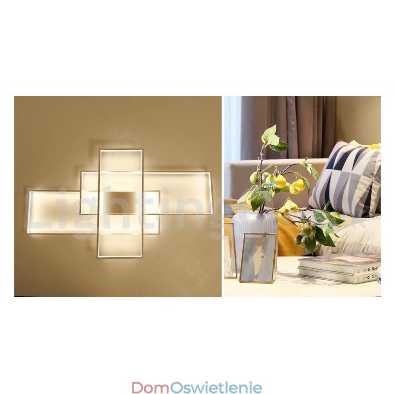 Nowoczesna współczesna aluminiowa lampa sufitowa do montażu na ścianie z pilotem do ściemniania do salonu, sypialni, może być również używana jako lampa ścienna