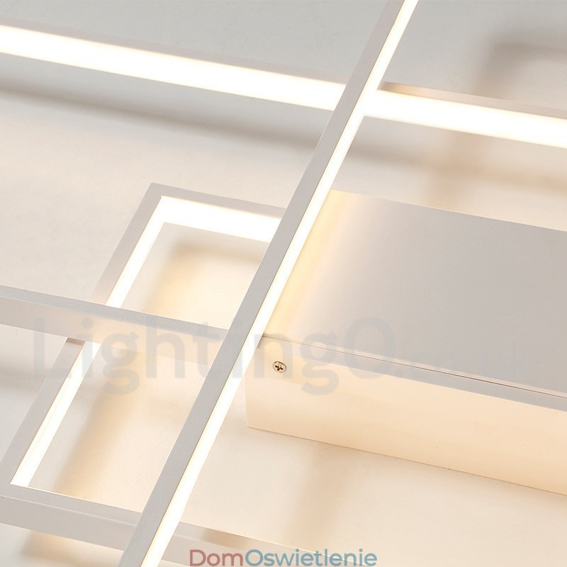 Nowoczesna współczesna aluminiowa lampa sufitowa do montażu na ścianie z pilotem do ściemniania do salonu, sypialni, może być również używana jako lampa ścienna