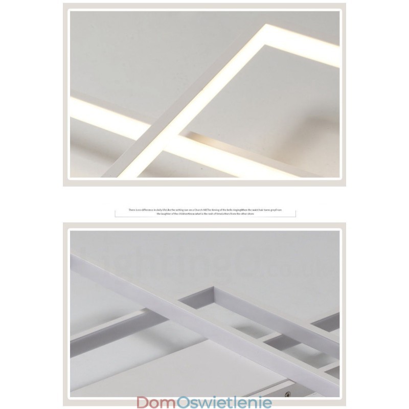 Nowoczesna współczesna aluminiowa lampa sufitowa do montażu na ścianie z pilotem do ściemniania do salonu, sypialni, może być również używana jako lampa ścienna