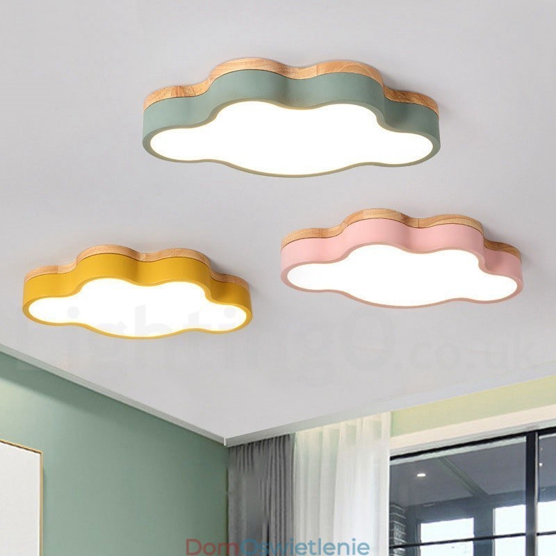 Macaron Multicolor Nowoczesny Współczesny Stalowy Sufitowy Światło Drewno