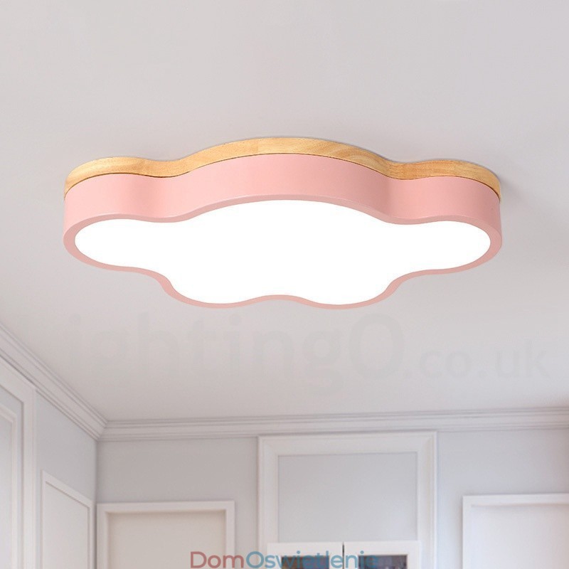 Macaron Multicolor Nowoczesny Współczesny Stalowy Sufitowy Światło Drewno