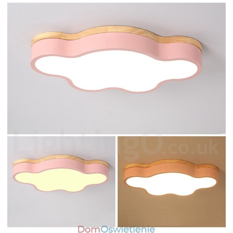 Macaron Multicolor Nowoczesny Współczesny Stalowy Sufitowy Światło Drewno