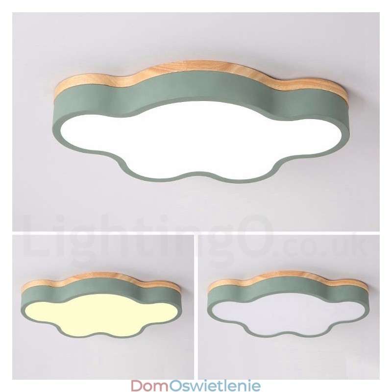 Macaron Multicolor Nowoczesny Współczesny Stalowy Sufitowy Światło Drewno