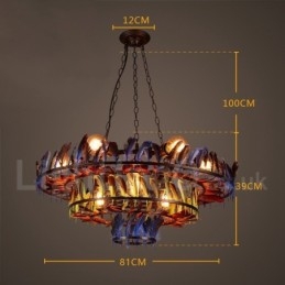 Retro Steel Lighting Store Wisząca lampa żyrandolowa