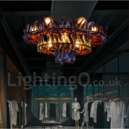 Retro Steel Lighting Store Wisząca lampa żyrandolowa