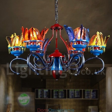 Retro Steel Lighting Store Wisząca lampa żyrandolowa