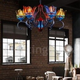 Retro Steel Lighting Store Wisząca lampa żyrandolowa
