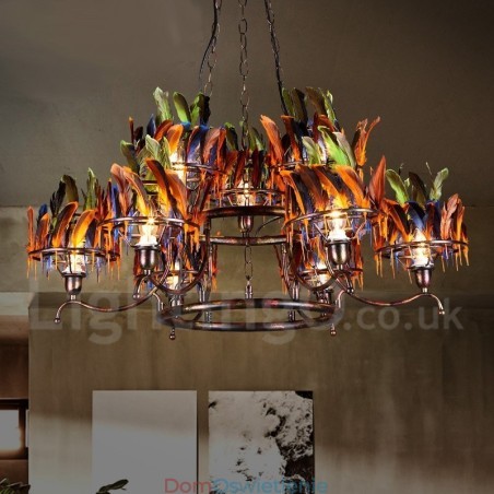Retro Steel Lighting Store Wisząca lampa żyrandolowa Retro Steel Lighting Store Wisząca lampa żyrandolowa