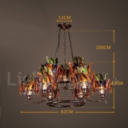 Retro Steel Lighting Store Wisząca lampa żyrandolowa