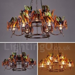 Retro Steel Lighting Store Wisząca lampa żyrandolowa