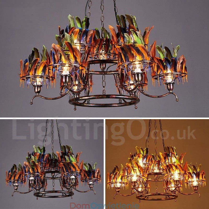 Retro Steel Lighting Store Wisząca lampa żyrandolowa