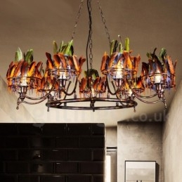 Retro Steel Lighting Store Wisząca lampa żyrandolowa