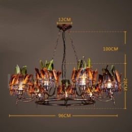 Retro Steel Lighting Store Wisząca lampa żyrandolowa