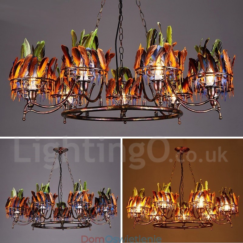 Retro Steel Lighting Store Wisząca lampa żyrandolowa