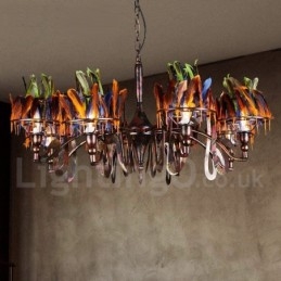 Retro Steel Lighting Store Wisząca lampa żyrandolowa