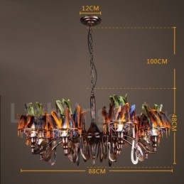 Retro Steel Lighting Store Wisząca lampa żyrandolowa