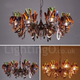 Retro Steel Lighting Store Wisząca lampa żyrandolowa