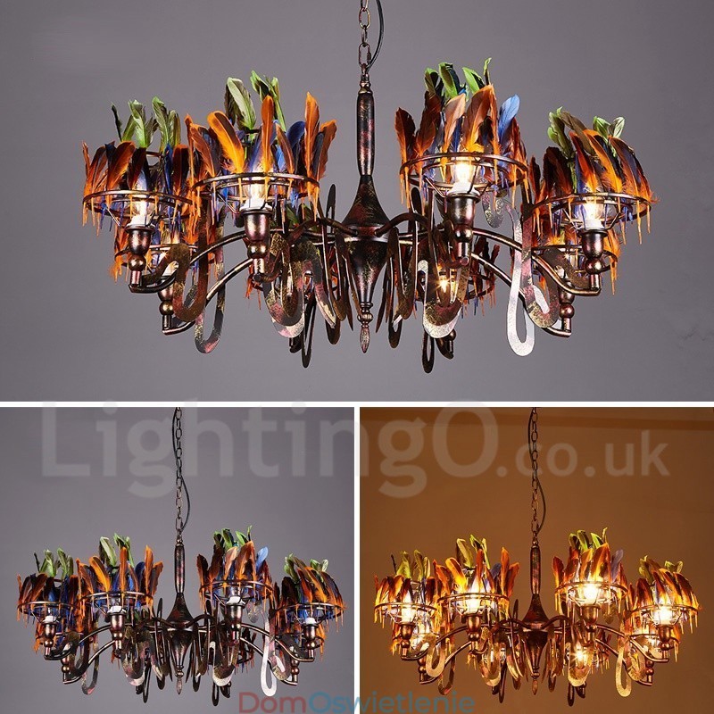 Retro Steel Lighting Store Wisząca lampa żyrandolowa