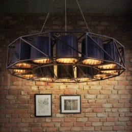 Industrial Style Stalowy Sklep Oświetleniowy Wiszący Żyrandol Światło