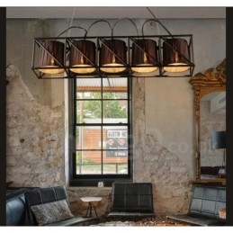 Industrial Style Stalowy Sklep Oświetleniowy Wiszący Żyrandol Światło