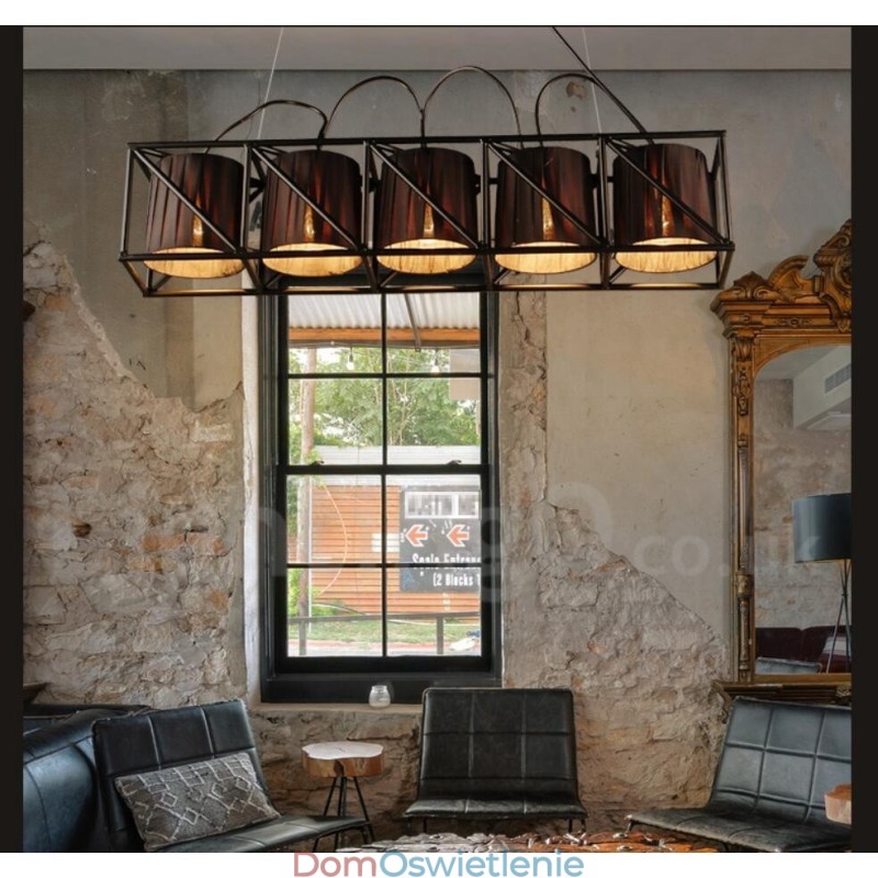 Industrial Style Stalowy Sklep Oświetleniowy Wiszący Żyrandol Światło