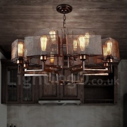 Industrial Style Stalowy Sklep Oświetleniowy Wiszący Żyrandol Światło