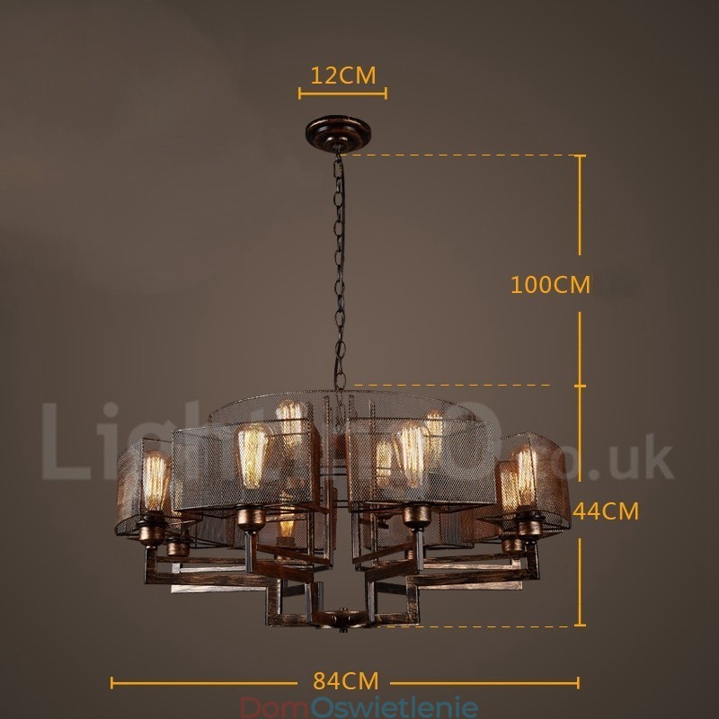 Industrial Style Stalowy Sklep Oświetleniowy Wiszący Żyrandol Światło