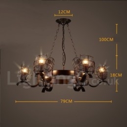 Industrial Style Stalowy Sklep Oświetleniowy Wiszący Żyrandol Światło