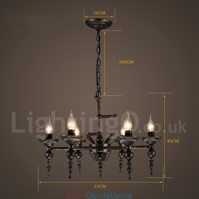Industrial Style Stalowy Sklep Oświetleniowy Wiszący Żyrandol Światło