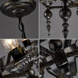 Industrial Style Stalowy Sklep Oświetleniowy Wiszący Żyrandol Światło