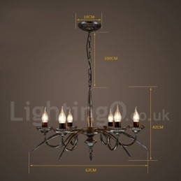 Industrial Style Stalowy Sklep Oświetleniowy Wiszący Żyrandol Światło